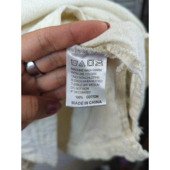 Profound Aesthetic Cream Pullover Anorak Hoodie Men's Jacket Cotton Size Large - Picture 6 of 7